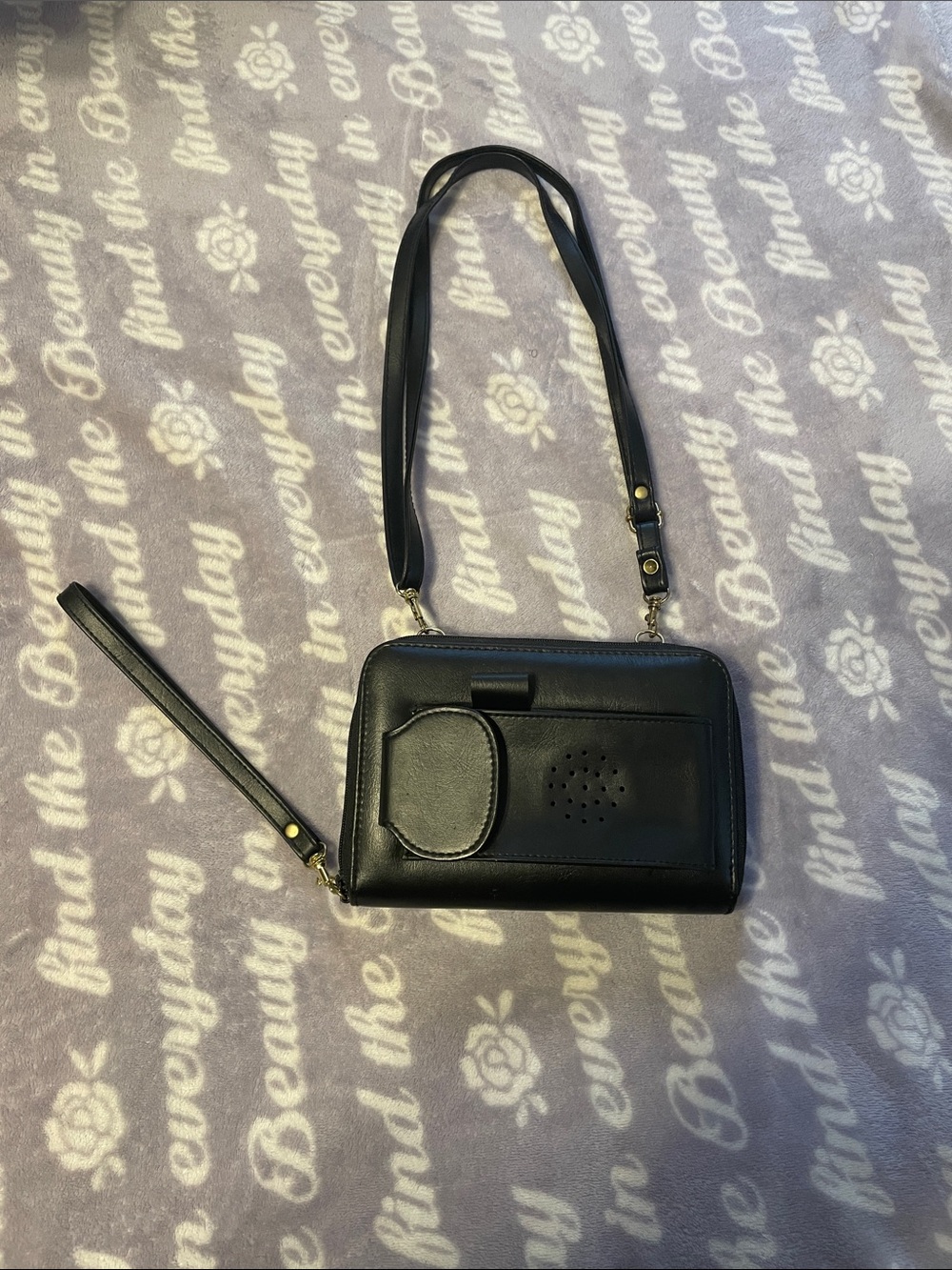 Y2K Black shoulder/wristlet bag - Unbranded